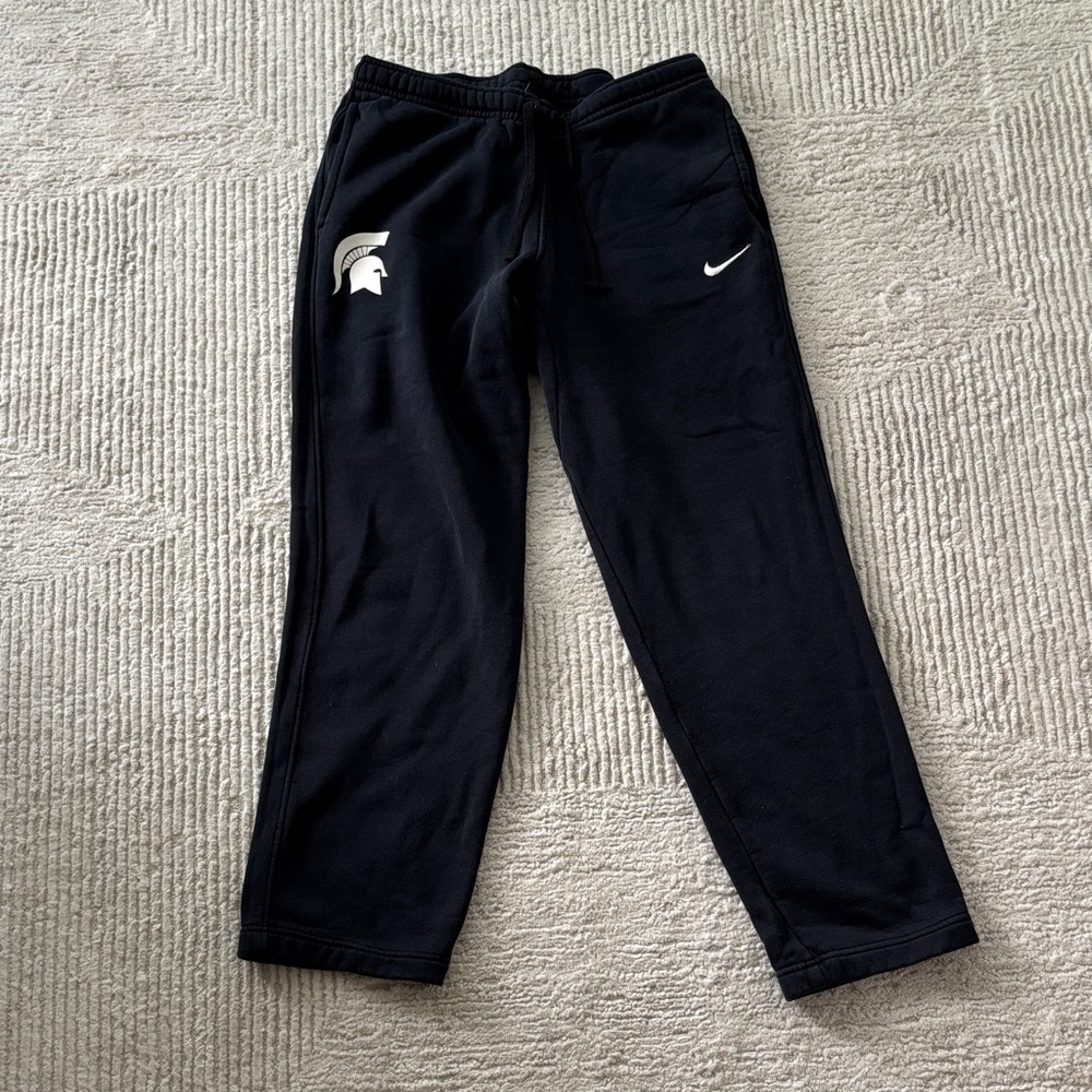 Men’s Nike Cotton Sweatpants With Michigan State Spartan Head Black Size S